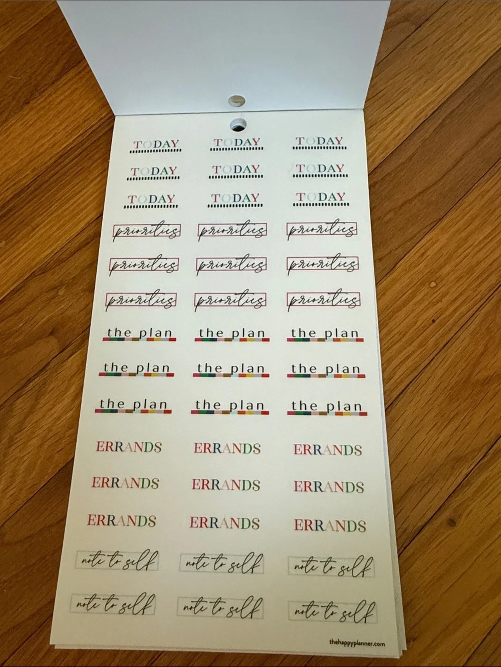 Happy Planner Gold Foil and Multicolor Accent Sticker Sheets
